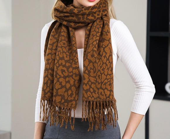 Fall Leopard Scarf