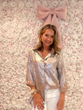 Metallic Madame Blouse