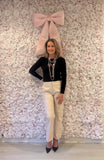 Ivory Icon Faux Leather Pants