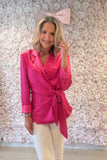 Pink Power Silk Blazer