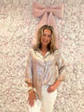 Metallic Madame Blouse