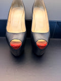 Christian Louboutin Women's Fetish Peep-Toe Platform Pumps