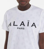 Alaïa Logo Floral Print Crew Neck T-Shirt🖤