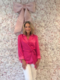 Pink Power Silk Blazer