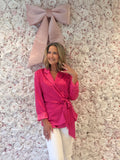 Pink Power Silk Blazer