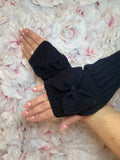 Bow Fingerless Gloves