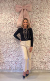 Ivory Icon Faux Leather Pants