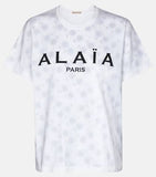 Alaïa Logo Floral Print Crew Neck T-Shirt🖤