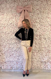 Ivory Icon Faux Leather Pants