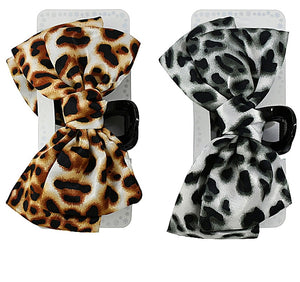 Leopard Bow Hair Clip