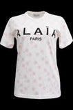 Alaïa Logo Floral Print Crew Neck T-Shirt ♥️