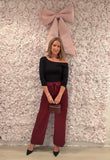 Merlot About It Satin Pants