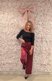 Merlot About It Satin Pants