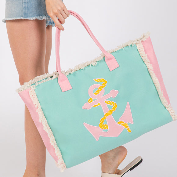 Anchors Away Beach Tote